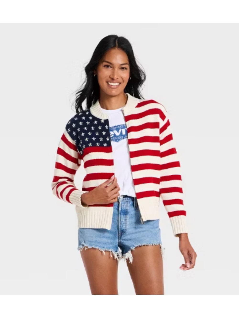 NWT Women’s Universal Thread Americana Full Zip Cardigan Size Medium